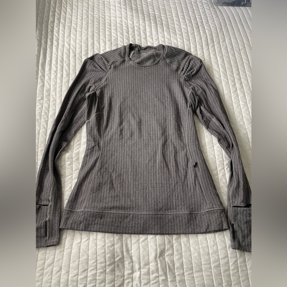 Lululemon Long Sleeve Herringbone Top